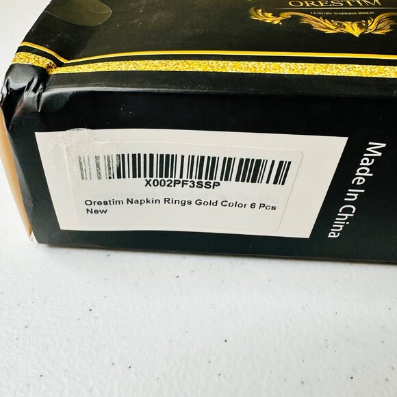 Napkin Rings 6Pcs Gold tone Flower Delicate Alloy Table Setting Party Accessory - Picture 10 of 10